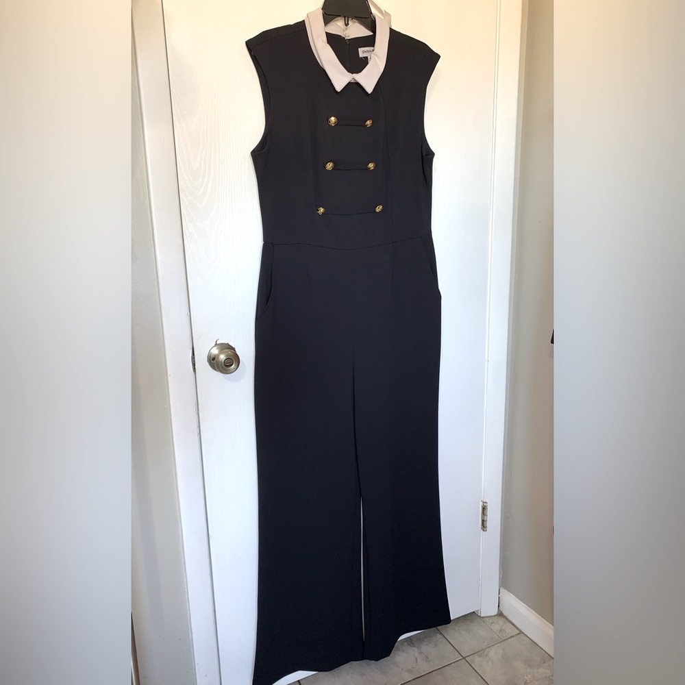 Shelby & Palmer navy blue romper pin up style like new size 12 jumpsuit